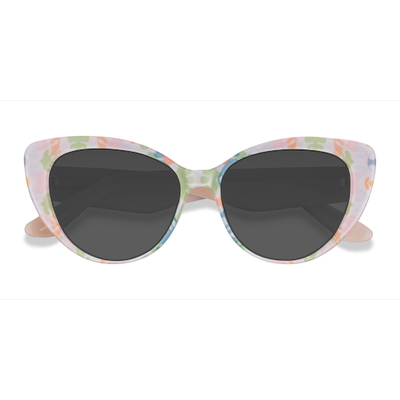 Female s horn Floral Milky Nude Acetate Prescription sunglasses - Eyebuydirect s Gallery