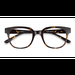 Unisex s square Honey Tortoise Plastic Prescription eyeglasses - Eyebuydirect s Flashback