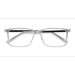 Unisex s rectangle Clear Acetate, Metal Prescription eyeglasses - Eyebuydirect s Haptic