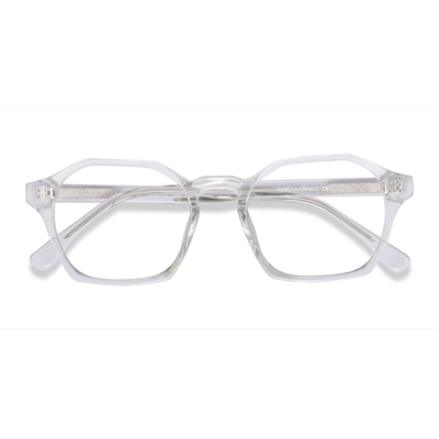 Unisex s geometric Clear Acetate Prescription eyeglasses - Eyebuydirect s Orchid