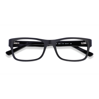 Unisex s rectangle Matte Black Acetate Prescription eyeglasses - Eyebuydirect s Ray-Ban RB5268