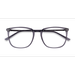 Unisex s square Clear Gray Silver Acetate,Metal Prescription eyeglasses - Eyebuydirect s Domenico