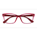 Female s rectangle Transparent Cherry Plastic Prescription eyeglasses - Eyebuydirect s Vogue Eyewear VO5420