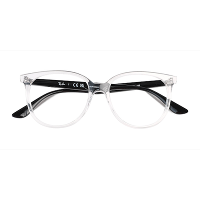 Unisex s round Transparent Plastic Prescription eyeglasses - Eyebuydirect s Ray-Ban RB4378V