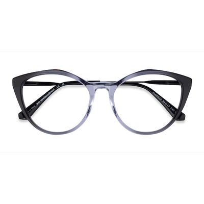 Female s horn Gradient Black Crystal Acetate Prescription eyeglasses - Eyebuydirect s Clarissa