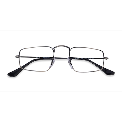 Unisex s rectangle Antique Gunmetal Metal Prescription eyeglasses - Eyebuydirect s Ray-Ban RB3957V Julie