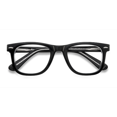 Unisex s square Black Acetate Prescription eyeglasses - Eyebuydirect s Blizzard