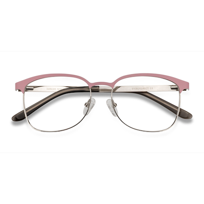 Female s square Pink/Silver Metal Prescription eyeglasses - Eyebuydirect s Dancer