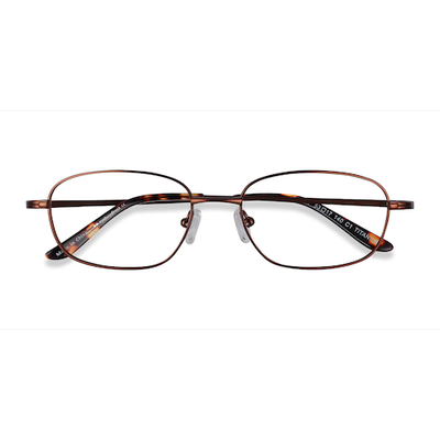 Unisex s oval Coffee Titanium Prescription eyeglasses - Eyebuydirect s Setup