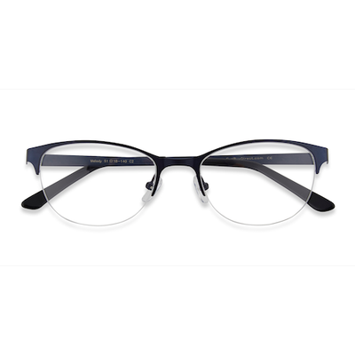 Female s horn Navy Metal Prescription eyeglasses - Eyebuydirect s Melody