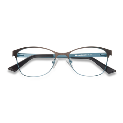 Female s horn Brown Blue Metal Prescription eyeglasses - Eyebuydirect s Sabrina