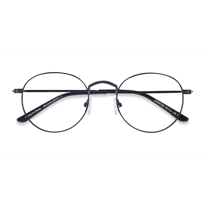 Unisex s round Black Metal Prescription eyeglasses - Eyebuydirect s Cupertino