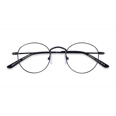 Unisex s round Black Metal Prescription eyeglasses - Eyebuydirect s Cupertino