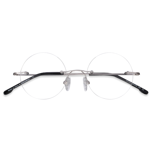 Unisex s round Silver Metal Prescription eyeglasses - Eyebuydirect s Altus