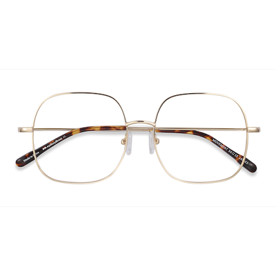 Unisex s square Golden Metal Prescription eyeglasses - Eyebuydirect s Movement