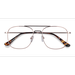 Unisex s aviator Rose Gold Metal Prescription eyeglasses - Eyebuydirect s Fame