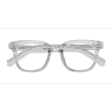 Unisex s square Clear Acetate Prescription eyeglasses - Eyebuydirect s Romy