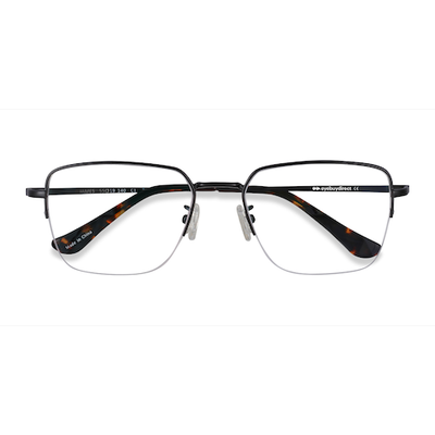 Male s rectangle Black Titanium Prescription eyeglasses - Eyebuydirect s James