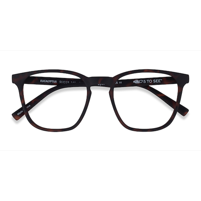 Unisex s square Warm Tortoise Plastic Prescription eyeglasses - Eyebuydirect s Eucalyptus