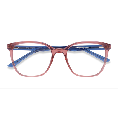Female s square Clear Pink & Clear Blue Plastic Prescription eyeglasses - Eyebuydirect s Identical