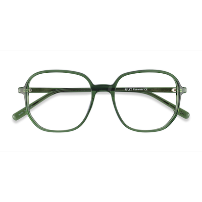 Female s square Clear Green Acetate,Eco Friendly Prescription eyeglasses - Eyebuydirect s Natural