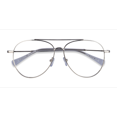 Female s aviator Silver Metal Prescription eyeglasses - Eyebuydirect s Jerrie
