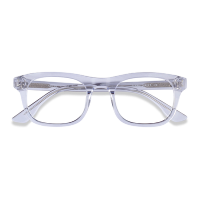 Unisex s rectangle Clear Acetate Prescription eyeglasses - Eyebuydirect s Smoky