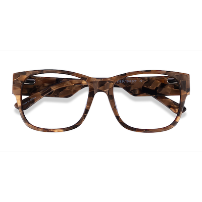 Female s square Brown Floral Acetate Prescription ...