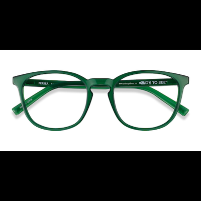 Unisex s square Green Eco Friendly,Plastic Prescription eyeglasses - Eyebuydirect s Persea