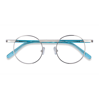 Unisex s round Silver Metal Prescription eyeglasses - Eyebuydirect s Task