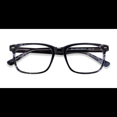 Male s rectangle Gradient Gray Acetate Prescription eyeglasses - Eyebuydirect s Montage