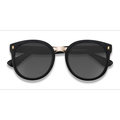 Female s round Matte Black Plastic, Metal Prescription sunglasses - Eyebuydirect s Vedette