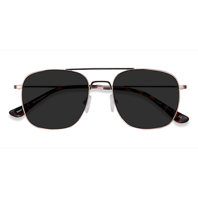 Unisex s aviator Rose Gold Metal Prescription sunglasses - Eyebuydirect s Sun Fame