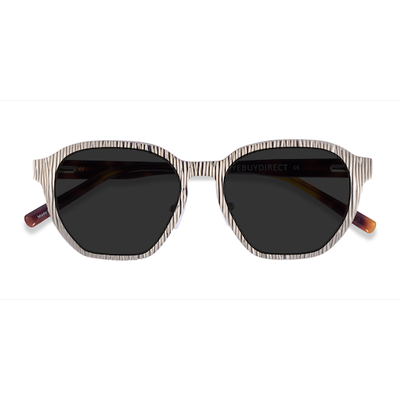 Unisex s geometric Matte Silver Acetate,Metal Prescription sunglasses - Eyebuydirect s Electro