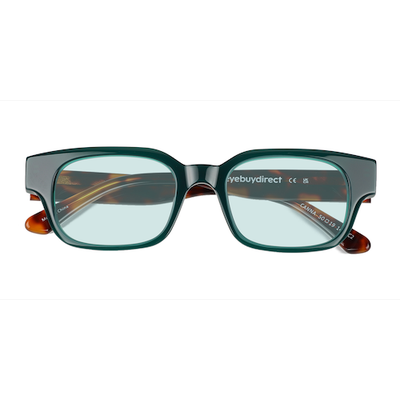 Unisex s rectangle Green Acetate,Eco Friendly Prescription sunglasses - Eyebuydirect s Canna