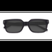 Unisex s rectangle Matte Gray Acetate Prescription sunglasses - Eyebuydirect s Golden