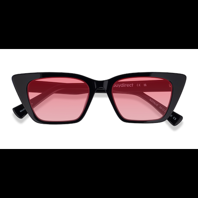Female s horn Shiny Black Acetate Prescription sunglasses - Eyebuydirect s Natalie