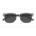 Unisex s round Crystal Blue Gray Acetate Prescription sunglasses - Eyebuydirect s Rugby