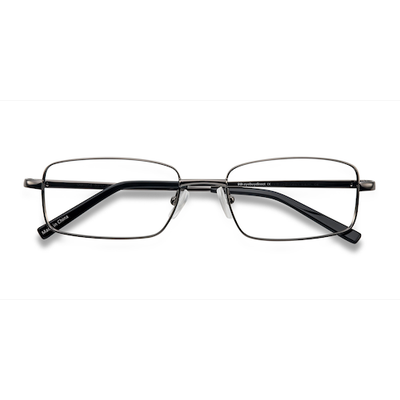 Unisex s rectangle Gunmetal Metal Prescription eyeglasses - Eyebuydirect s Oakland