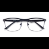 Unisex s rectangle Black Metal Prescription eyeglasses - Eyebuydirect s Foundry
