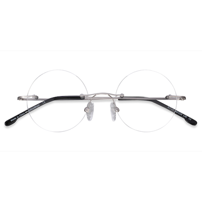 Unisex s round Silver Metal Prescription eyeglasses - Eyebuydirect s Altus