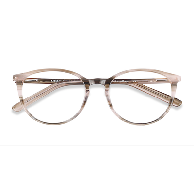 Female s oval Striped Acetate Prescription eyeglasses - Eyebuydirect s Messenger