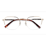 Unisex s geometric Gold Metal Prescription eyeglasses - Eyebuydirect s Cruz