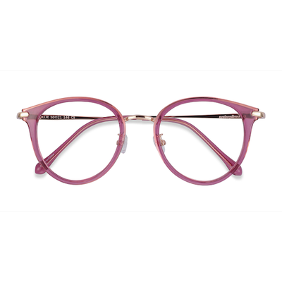 Female s round Cassis Plastic, Metal Prescription eyeglasses - Eyebuydirect s Hollie