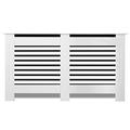 Blisswood Radiator Cover Large, Radiator Cover Modern White Painted MDF Wood Radiator Heating Cover Horizontal Slatted Cabinet Shelf Living Room Furniture, H 82 x W 152 x D 19 CM