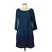 Old Navy Casual Dress - Shift: Blue Polka Dots Dresses - Women's Size Medium