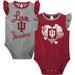 Girls Newborn & Infant Crimson/Gray Indiana Hoosiers Spread the Love 2-Pack Bodysuit Set