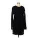 n Crew Neck Long sleeves:Philanthropy Casual Dress Crew Neck Long sleeves: Black Print Dresses - Women's Size Medium