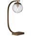 Bassett Camry 19" Modern Gold Arm and Glass Globe Accent Lamp
