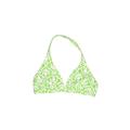 Lands' End Swimsuit Top Green Snake Print Swimwear - Women's Size 8